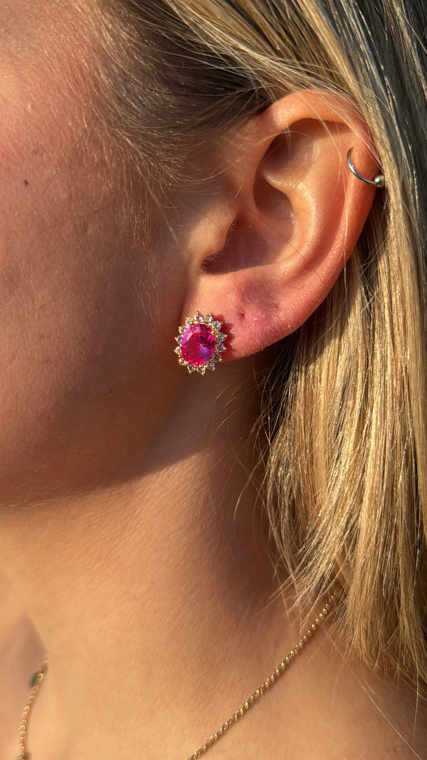Generational Pink Halo Studs