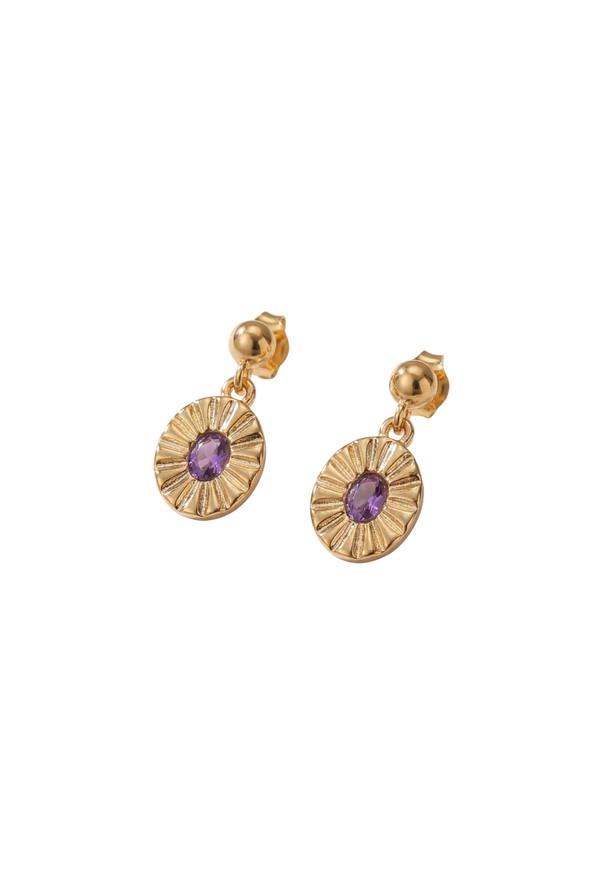 Purple Glow Drop Earrings