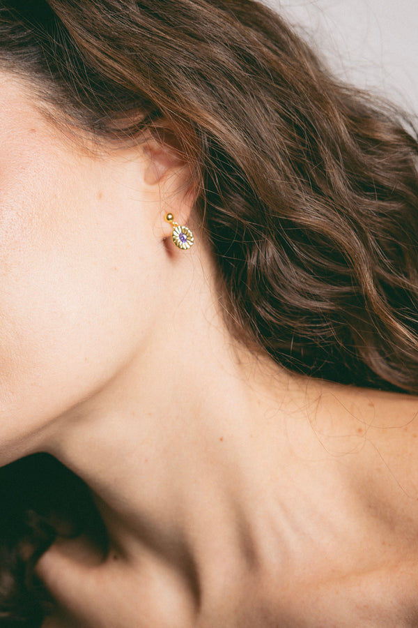 Purple Glow Drop Earrings